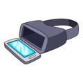 VR glasses for smartphone icon, cartoon style Royalty Free Stock Photo
