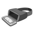 VR glasses for smartphone icon monochrome Royalty Free Stock Photo
