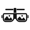 Vr googles icon simple vector. Minimal control design