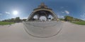 360 VR Gustave Eiffel Avenue with view to Eiffel Tower and Champ de Mars