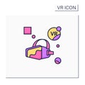 Vr headset color icon