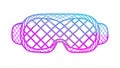VR Headset with Colorful Geometric Wireframe Mesh, vector design Generative AI Royalty Free Stock Photo