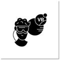 VR headset glyph icon Royalty Free Stock Photo