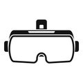 Vr headset icon, simple style