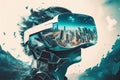 VR headset, metaverse, futuristic virtual world, state of consciousness, technology