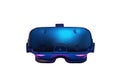 Vr Headset Shows Modern Technology and Virtual Reality Experience with Futuristic Entertainment Royalty Free Stock Photo