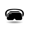 VR Headset silhouette illustration icon