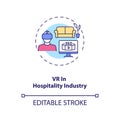 VR in hospitality industry concept icon