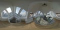 360 VR Interior of upstairs room in Cube House. Rotterdam, Netherlands