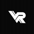 VR Minimal Vector Logo - Simple Business Logo for Monogram V and R Royalty Free Stock Photo