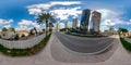 360 vr photo Collins Avenue sunny Isles Beach Florida highrise buildings and construction developments Royalty Free Stock Photo