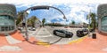 360vr Photo Police Cars Parked In The City Miami Beach Equirectangular Photo