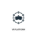 VR platform icon. Simple element