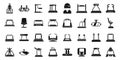 Vr platform icons set simple vector. Augmented reality