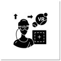 VR play area glyph icon Royalty Free Stock Photo