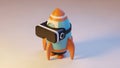VR Rocket Metaverse, Virtual Reality, Space Exploration Concept Royalty Free Stock Photo
