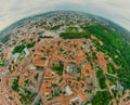 Vilnius Old town, the historic center of Lithuania, European city. 360 VR panorama Royalty Free Stock Photo