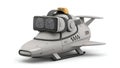 VR Taxi Future Flying Car with Virtual Reality, 3D Render Royalty Free Stock Photo