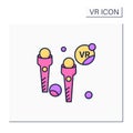 Vr wireless controllers color icon