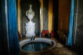 Vranov nad dyji, Southern Moravia, Czech Republic, 03 July 2021: Castle interior with baroque wooden carved furniture, bathroom