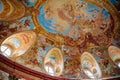 Vranov nad dyji, Southern Moravia, Czech Republic, 03 July 2021: Castle interior of monumental baroque Hall of Ancestors with