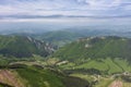 Vratna valley , Boboty, Stefanova, view from Poludnovy grun, national park Mala Fatra, Slovakia, spring day