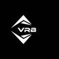 VRB abstract technology logo design on Black background. VRB creative initials letter logo concept