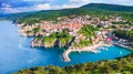 Vrbnik, Croatia - Beautiful village on Krk Island, Adriatic Sea landscape Royalty Free Stock Photo
