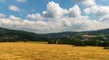 Vrbno pod Pradedem town with hilly surrouding in Czech republic Royalty Free Stock Photo