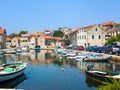 Vrboska a small harbor on the island of Hvar , Croatia