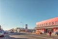 VREDENBURG, SOUTH AFRICA, AUGUST 21, 2018: A street scene in Vredenburg in the Western Cape Province. Vehicles, people and