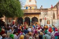 Vrindavan, 22 October 2016: Hare Krishna group chant in Vrindavan, UP