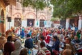 Vrindavan, 22 October 2016: Hare Krishna group chant in Vrindavan, UP