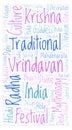 Vrindavan in rectangle shape word cloud.