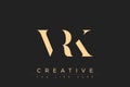 VRK abstract letter logo design Royalty Free Stock Photo