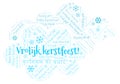 Vrolijk kerstfeest word cloud - Merry Christmas on Holland or Dutch language and other different languages Royalty Free Stock Photo