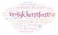 Vrolijk kerstfeest word cloud - Merry Christmas on Holland or Dutch language and other different languages Royalty Free Stock Photo