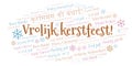 Vrolijk kerstfeest word cloud - Merry Christmas on Holland or Dutch language and other different languages Royalty Free Stock Photo