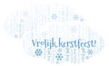 Vrolijk kerstfeest word cloud - Merry Christmas on Holland or Dutch language and other different languages Royalty Free Stock Photo