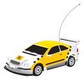 A vectorized yellow toy car Royalty Free Stock Photo