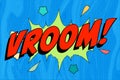 Vroom Abstract cartoon frame vector background. symbol