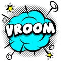 vroom Comic bright template with speech bubbles on colorful frames