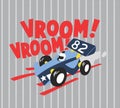 vroom t shirt print vector art