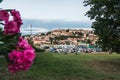 Vrsar, Croatia - 19 August 2020: Sunset view of Vrsar touristic village in the summer Royalty Free Stock Photo