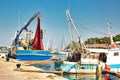 VRSAR, CROATIA - August 11th, 2019: Fishermen boats in the port Royalty Free Stock Photo