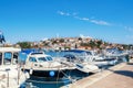 Vrsar harbour on the Adriatic sea in Istria, Croatia Royalty Free Stock Photo