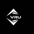 VRU abstract technology logo design on Black background. VRU creative initials letter logo concept Royalty Free Stock Photo