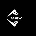 VRV abstract technology logo design on Black background. VRV creative initials letter logo concept