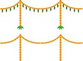 Illustration of Flower garland decoration toran for Happy Diwali