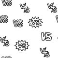 VS Abbreviation, Versus Vector Seamless Pattern